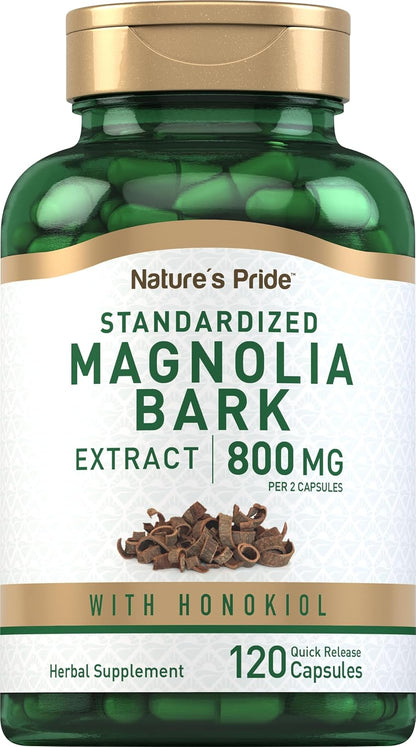 Extracto de Corteza de Magnolio 800mg - 120 Cápsulas - Piping Rock – Image 1