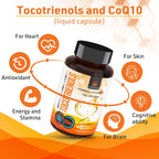 Kroppssund Tocotrienoles 800mg | Suplemento Celular y Energético - 60 Cápsulas Líquidas