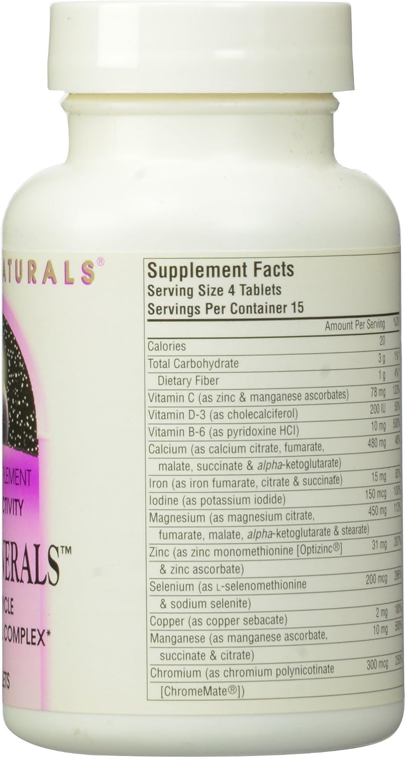 Source Naturals Life Minerals - Complejo Multimineral con Ciclo de Krebs, 60 Comprimidos