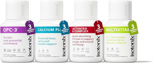 Isotonix Daily Essentials Kit con Hierro - Juego de 4 Suplementos Isotónicos (90 porciones)