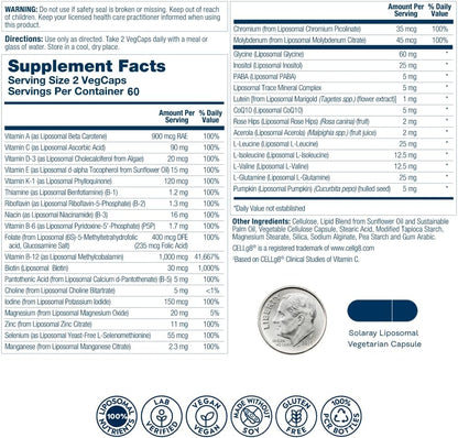 SOLARAY Multivitamínico Liposomal para – Apoyo inmunitario: La vitamina D3, la vitamina C y el zinc son conocidos – Image 2