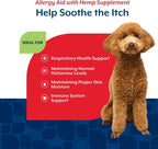 NaturVet Hemp Allergy Aid Suplemento Antioxidante para Perros - 60 Masticables