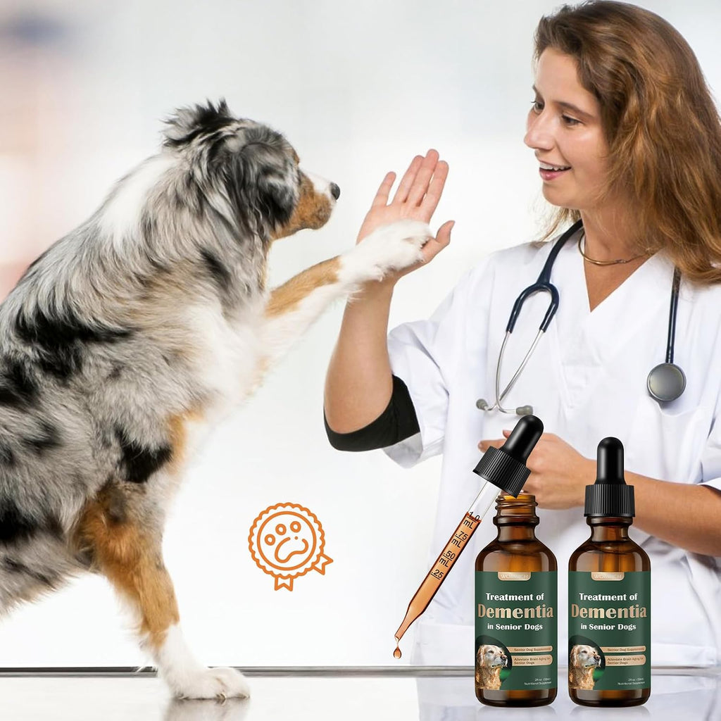 Suplemento para perros mayores: salud cerebral y apoyo nervioso con setas medicinales