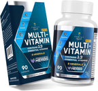 Multivitamínico para Hombres 50+ con B12 Metilada y Folato, 180 Cápsulas
