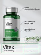 Horbäach Vitex Berry | 110 Cápsulas | Sauzgatillo (Agnus-Castus) | No GMO, Sin Gluten