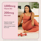 Bariatric Advantage B-12 Speedy Melts, Suplemento de Vitamina B12 1000 mcg, Disolución Rápida con 200 mcg de Ácido Fólico - Cereza Negra, 30 unidades