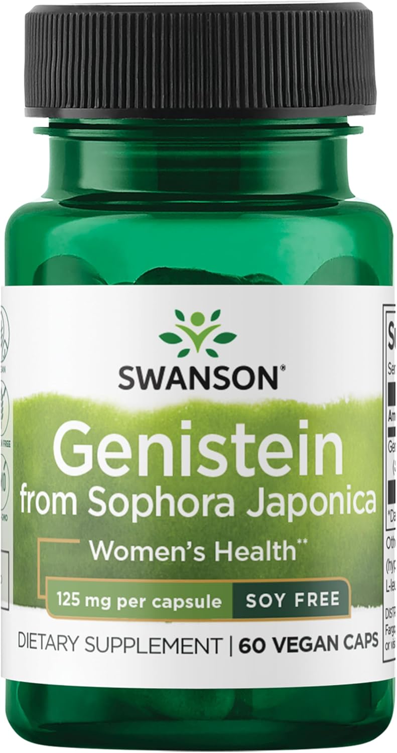 Swanson Genisteina sin soja 125 mg - 60 cápsulas veganas