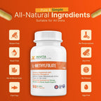 INVITA L-Methylfolate 5mg – Metilfolato Activo 5-MTHF – 90 Cápsulas (Suministro para 3 Meses)