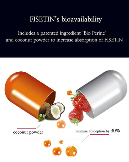 Rejuvecore Fisetin (60 Cápsulas) - – Fisetina (100 mg por cápsula): Flavonoide con propiedades antioxidantes que – Image 4