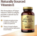 Solgar Vitamin E 268 mg (400 IU) with Mixed Tocopherols, 100 Softgels