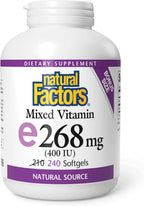 Natural Factors Mixed Vitamin E 400 IU – 240 Softgels