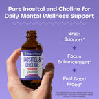 Gotas Líquidas de Inositol y Colina – Vegano, No GMO, Fácil de Tomar – Suplemento de Inositol de Absorción Mejorada – Vitaminas Prenatales para Mujeres – Apoya la Salud Celular y el Bienestar General (Frutos Rojos, 60ml)