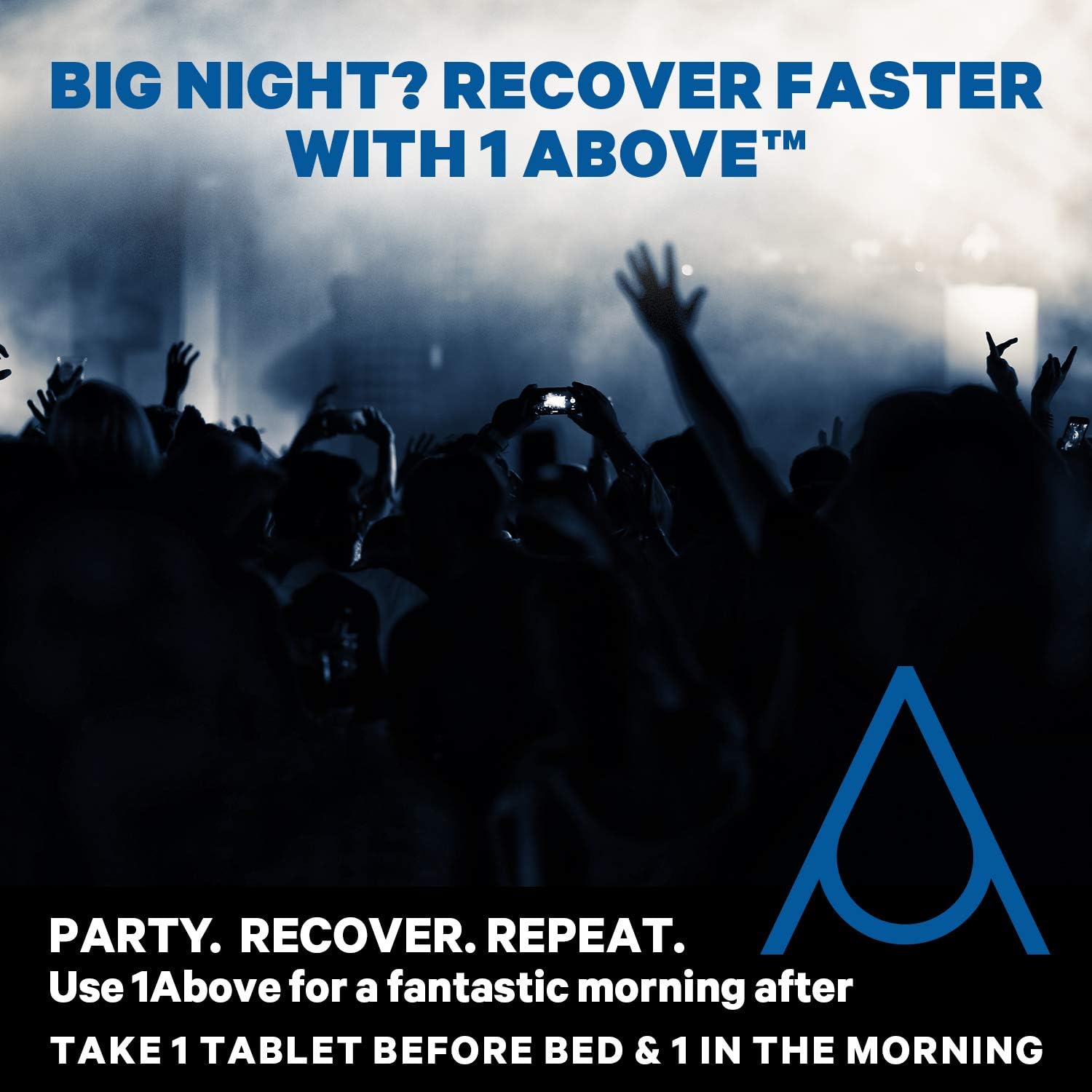 1ABOVE Jet Lag Relief Tablets - Multivitamínico Efervescente con Pycnogenol, 20 Comprimidos