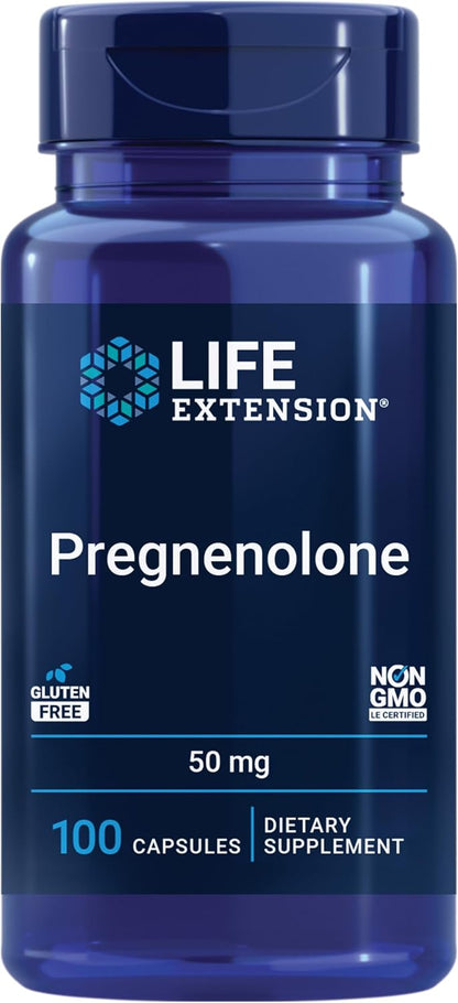 Life Extension Pregnenolona, Neurohormona - – Memoria y plasticidad cerebral: Ayuda a mantener la agudeza mental y – Image 1