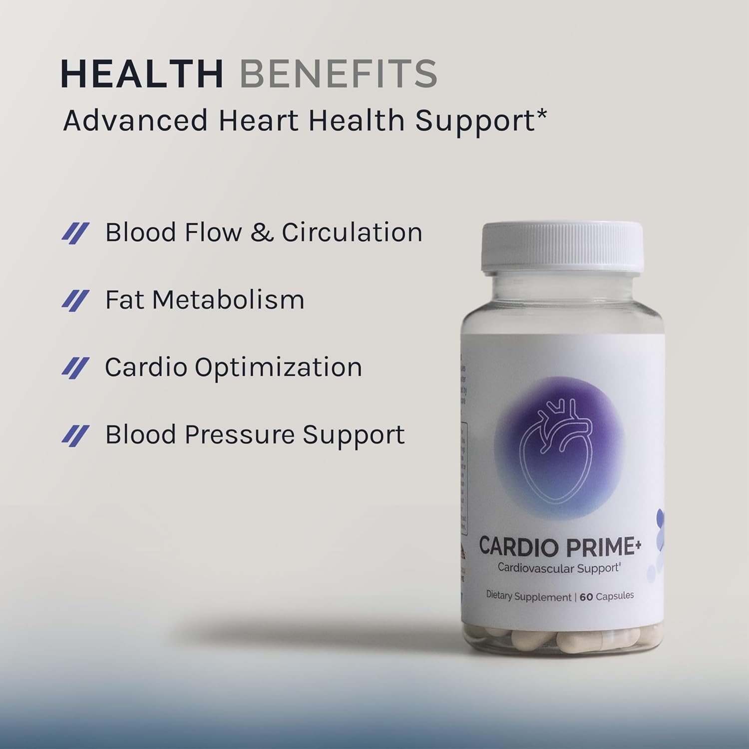InfiniWell Cardio Prime+ - Suplemento para la Salud del Corazón (60 Cápsulas)