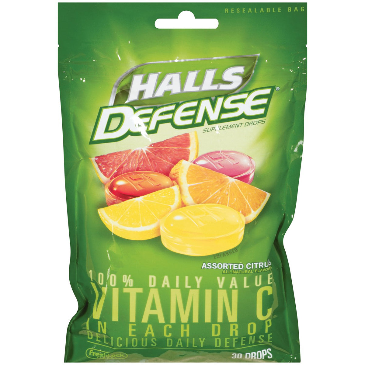 Halls Defense Vitamin C, 30 pastillas – Funcionamiento normal del sistema inmunitario: La vitamina C contribuye a – Image 1