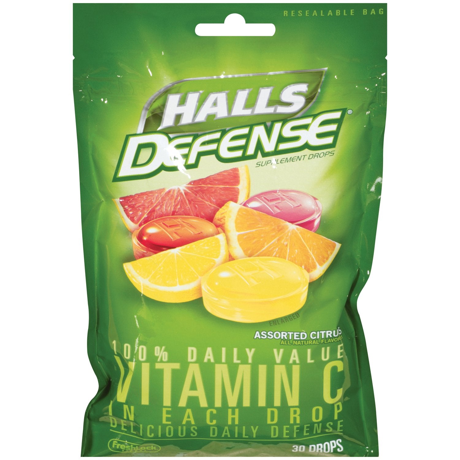 Halls Defense Vitamin C, 30 pastillas (Paquete de 6)
