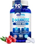D-Mannose 1000mg Capsules - 180 Vegetable Capsules - Nutritional Supplement