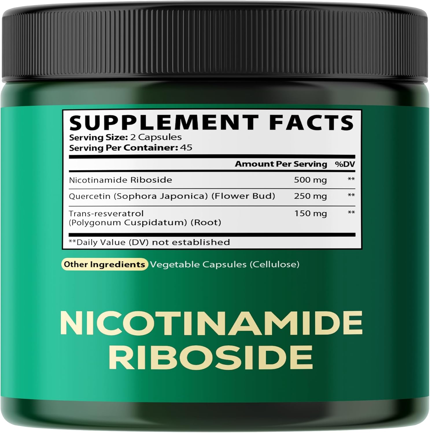 Satoomi NAD+ Suplemento con Nicotinamida Ribósido, Resveratrol, Quercetina - 90 Cápsulas