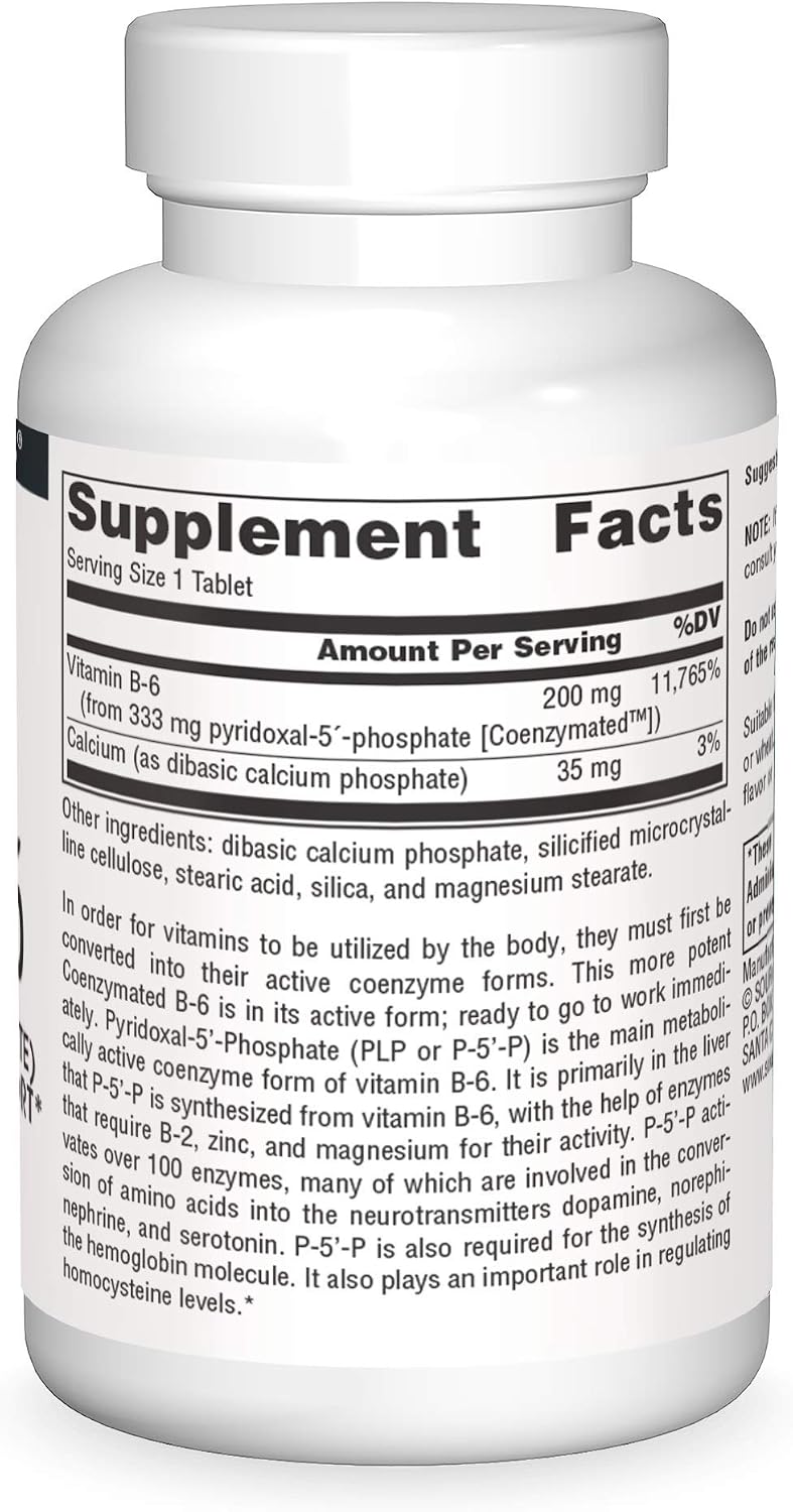 Source Naturals Coenzymated B-6, 333mg - 60 Comprimidos