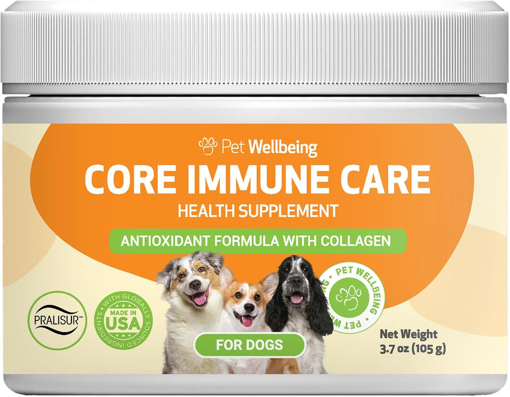 Pet Wellbeing Core Immune Care para Perros - Antioxidante Diario en Polvo (105 g)