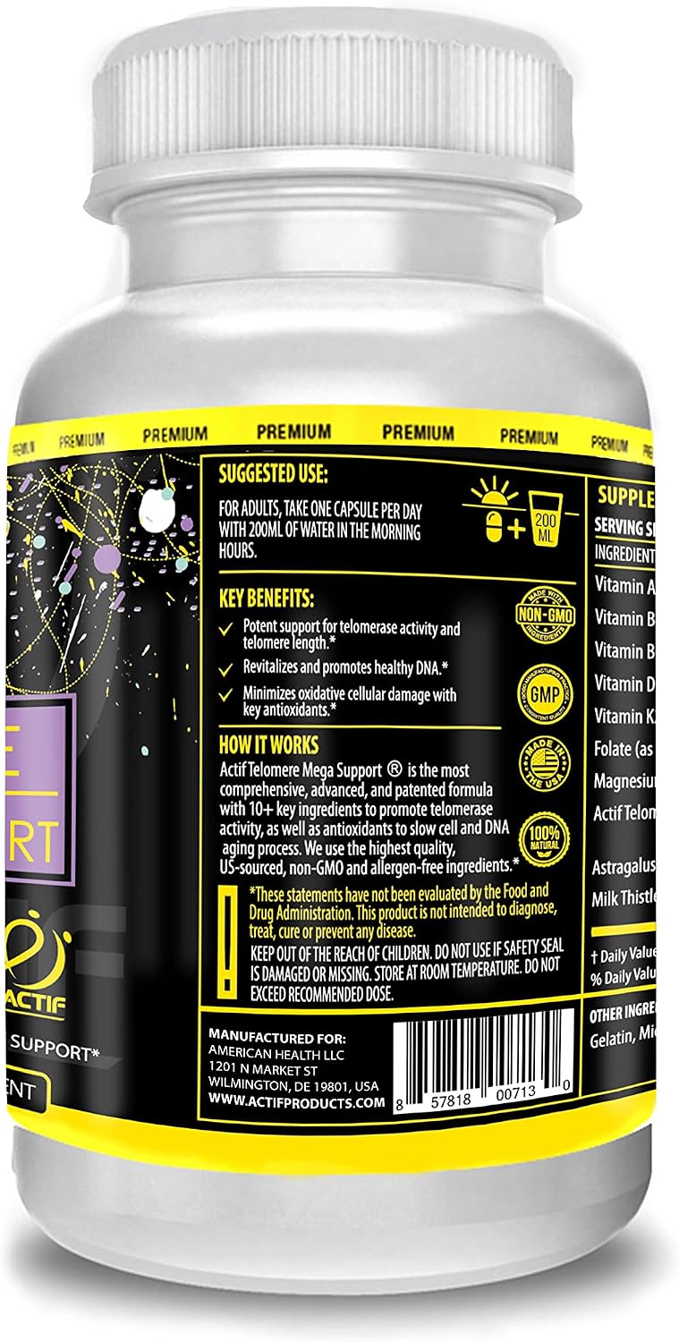 ACTIF Telomere Mega Support – 60 Cápsulas