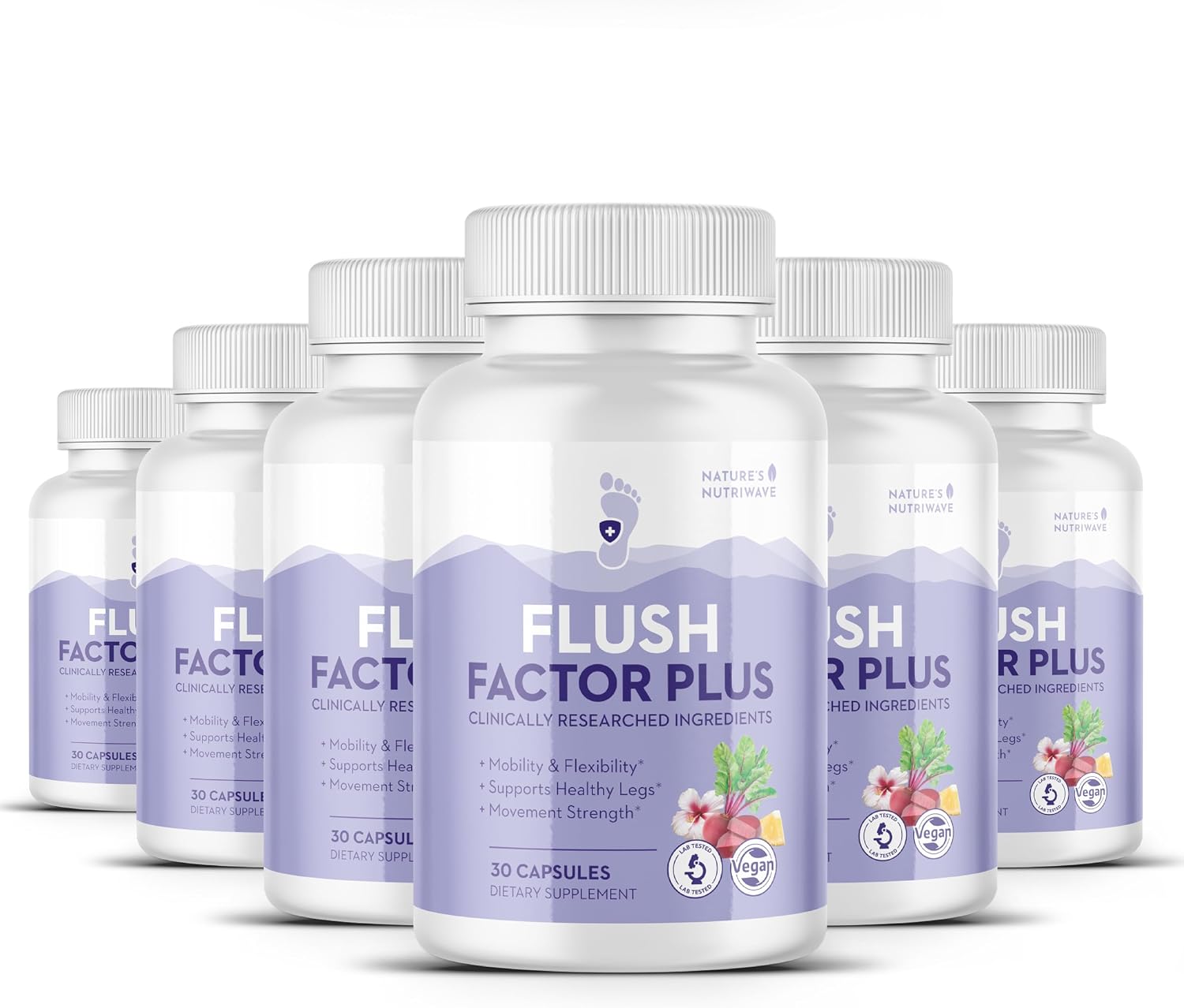 Flush Factor Plus – Original Formula – 30 Cápsulas, 6 Meses de Suministro
