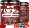 OALSE Gominolas de Tiamina Vitamina B1 - 500mg, Veganas, Sin Azúcar, Sabor a Bayas Mixtas, 60 Unidades