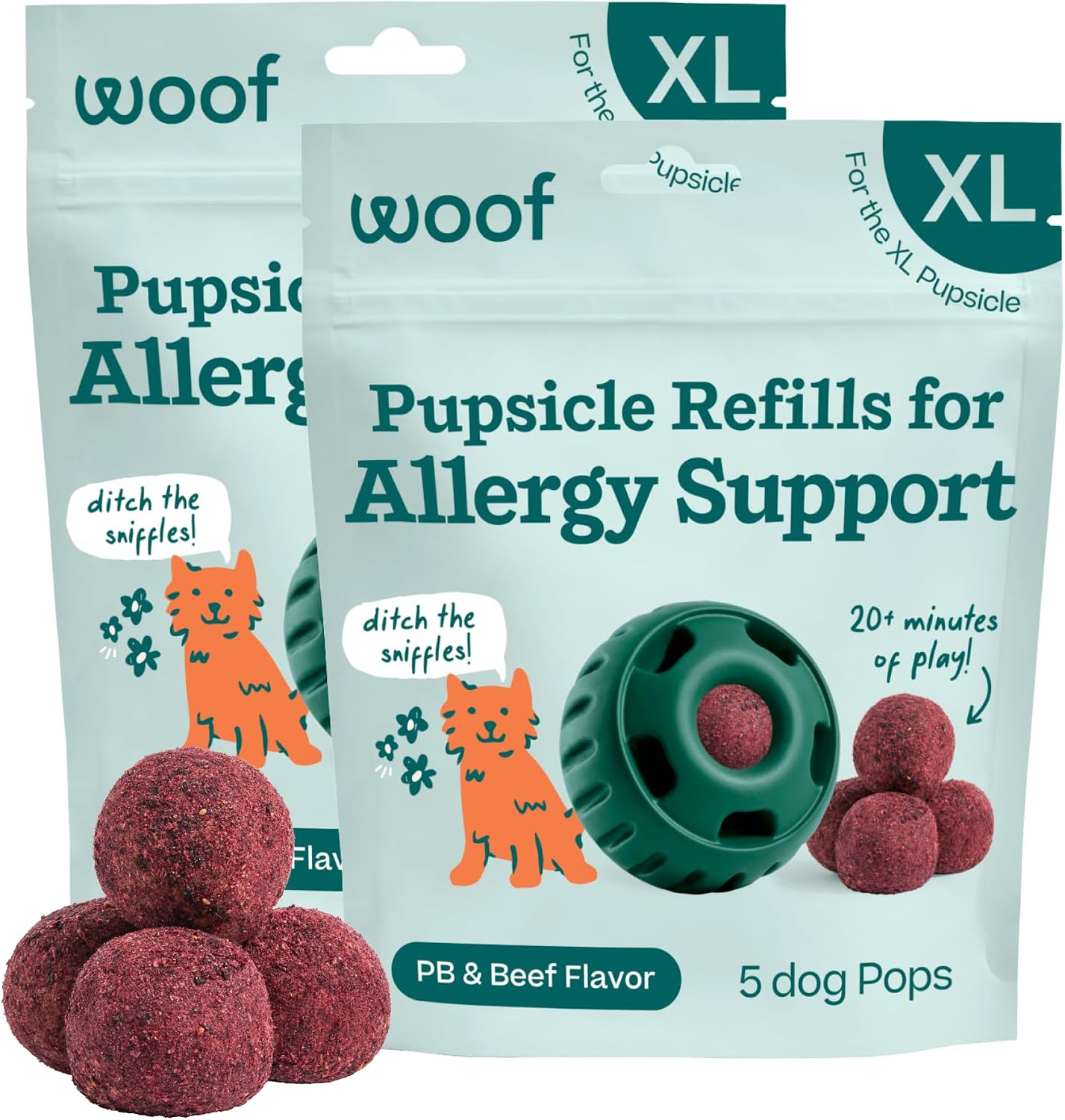 WOOF Pupsicle Recambios Multivitamínicos para Perros - 10 Unidades