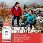SOLARAY PQQ 10 mg, Suplemento de Pirroloquinolina Quinona, Apoyo a la Función Celular, Cardíaca y Cognitiva, 30 Cápsulas Vegetales