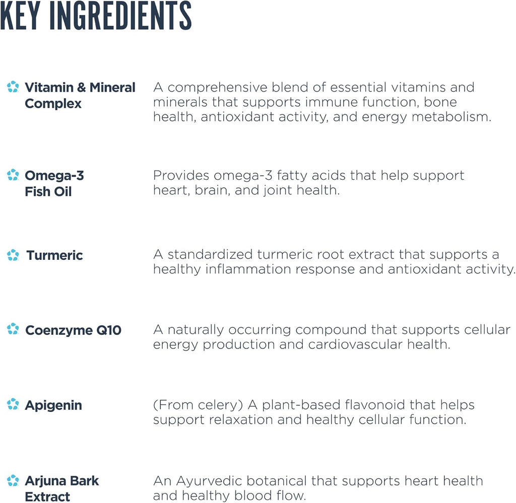 Revive MD Essential Vitamin Packs – Multivitamínico Diario en Sobres con Arjuna y Cúrcuma – 30 Dosis
