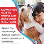 Azovast Plus Suplemento Renal para Perros y Gatos, Polvo Oral (340 g) - 240 Dosis (2 Frascos) - Apoya la Función Renal