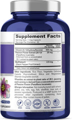 NusaPure Chrysin, 500mg, 60 Cápsulas Vegetales (No-GMO, Vegano)