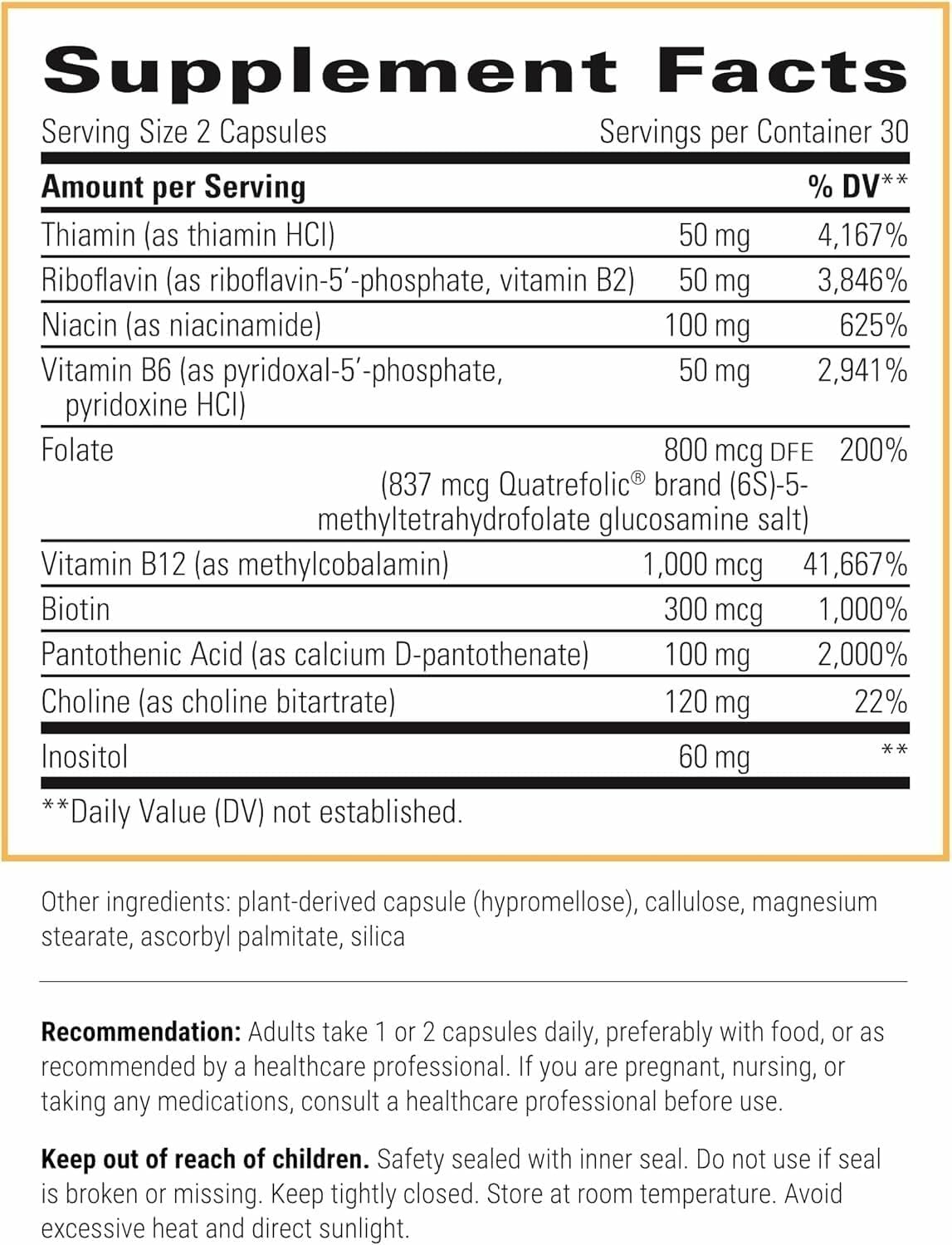 Integrative Therapeutics Active B-Complex - Apoyo Energético Celular y Salud Cardíaca con Vitaminas B2, B6 y B12 - 120 Cápsulas