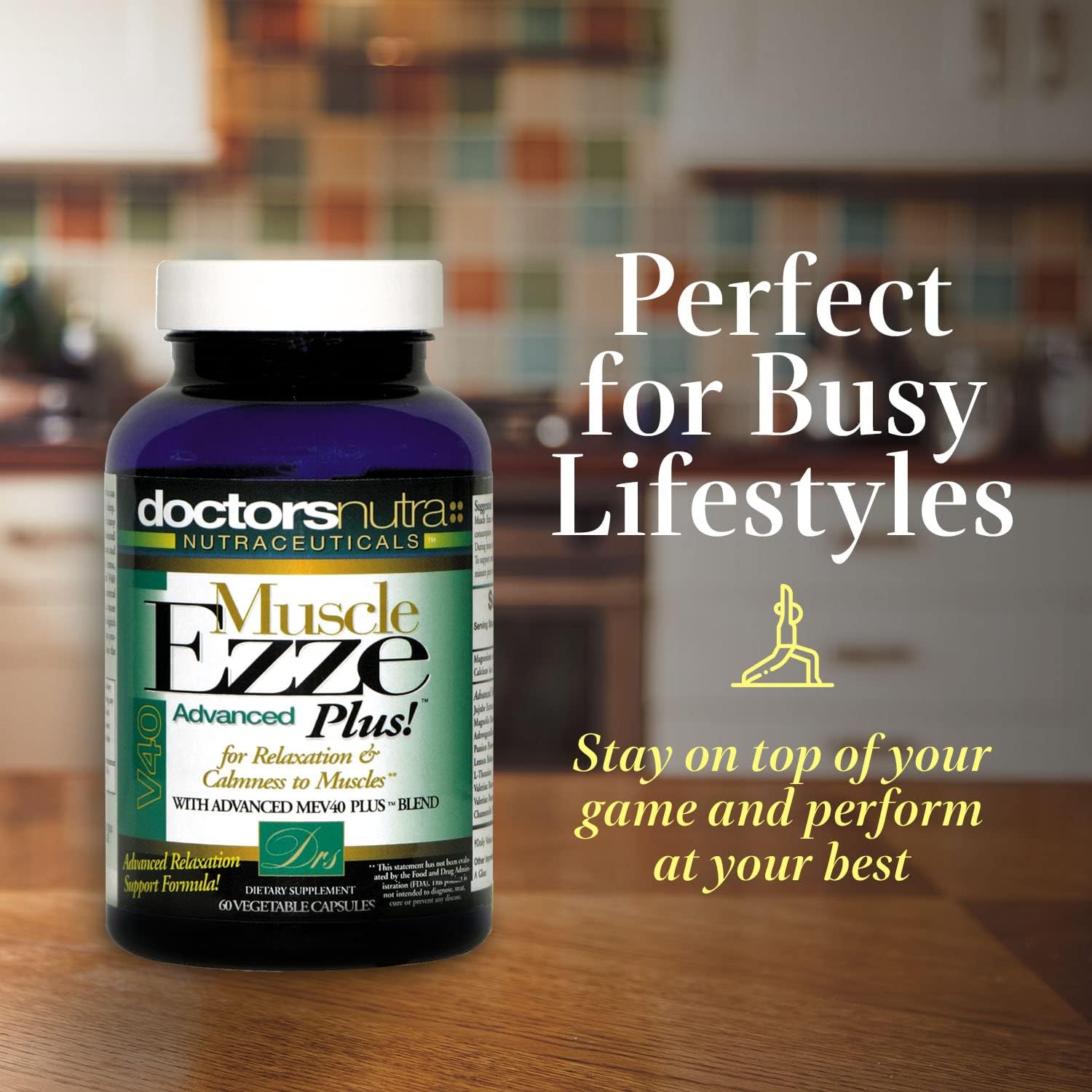 Doctors Nutra Nutraceuticals Muscle Ezze Plus - Natural Daytime or Nighttime Relaxant - Gluten Free - 60 Vegetable Capsules