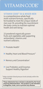 Garden of Life Vitamin Code Hombres 50 y más Multivitamínico con Probióticos para Hombres Mayores de 50 Años
