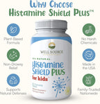 Histamine Shield Plus Antihistamínico Natural para Niños, 60 Comprimidos Masticables Sabor Fresa