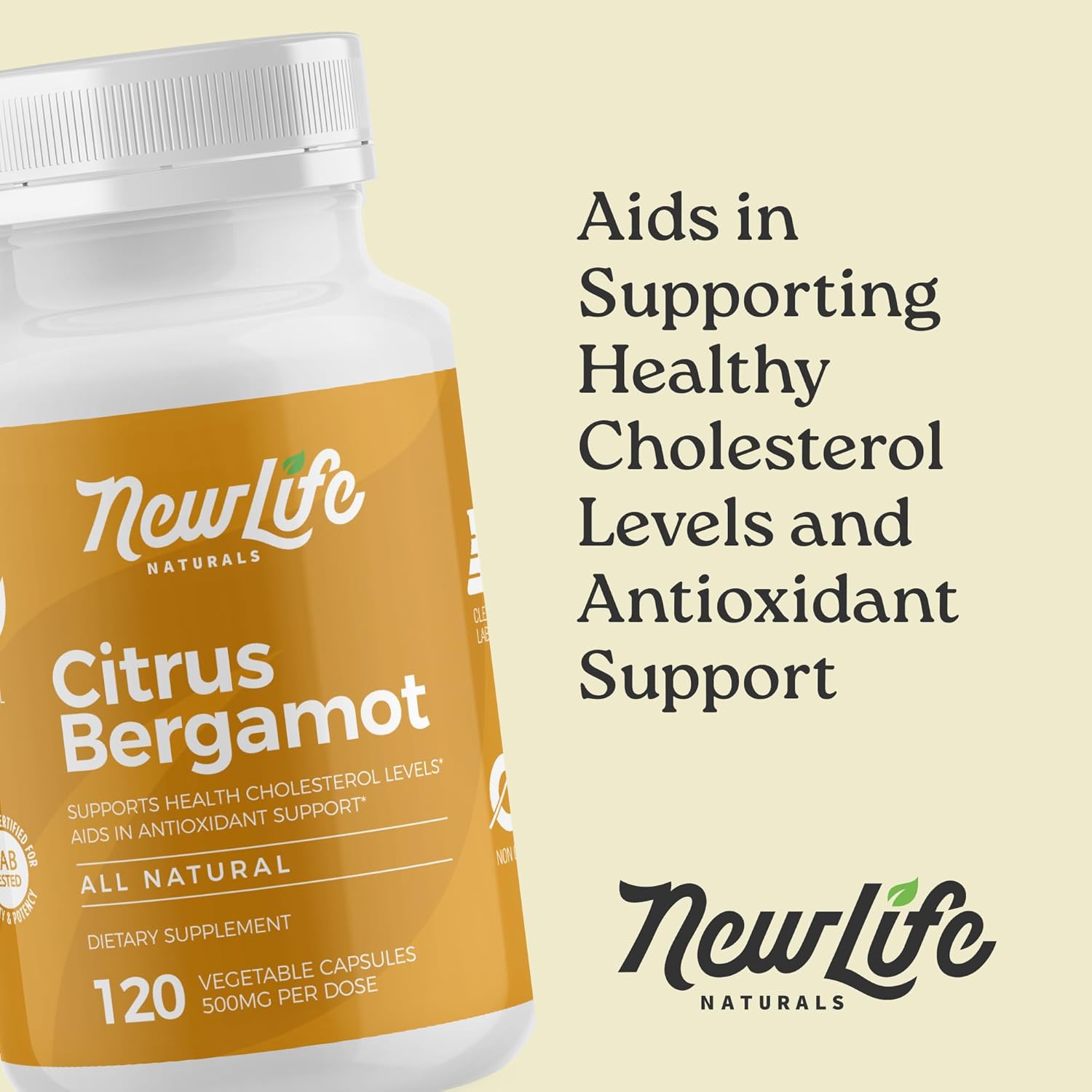Citrus Bergamot 500 mg - 120 Cápsulas Veganas