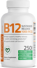 Bronson Vitamina B12 1000 mcg de Liberación Sostenida - 250 Tabletas