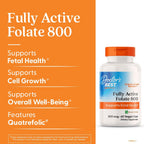 Doctor's Best Metilfolato 800 mcg - 60 Cápsulas Vegetales