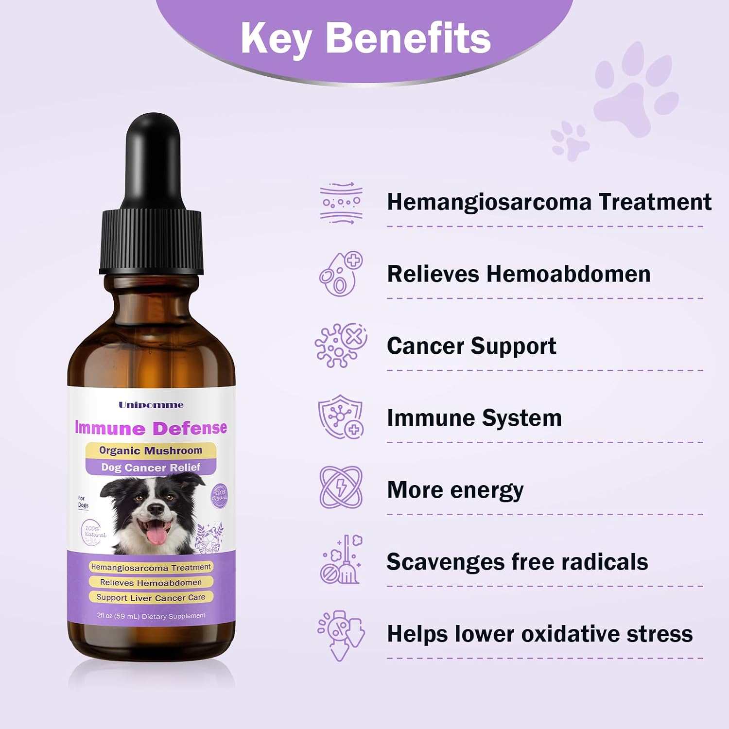 Pet Critical Guard - Suplemento Herbal para Perros contra el Cáncer, 59 ml
