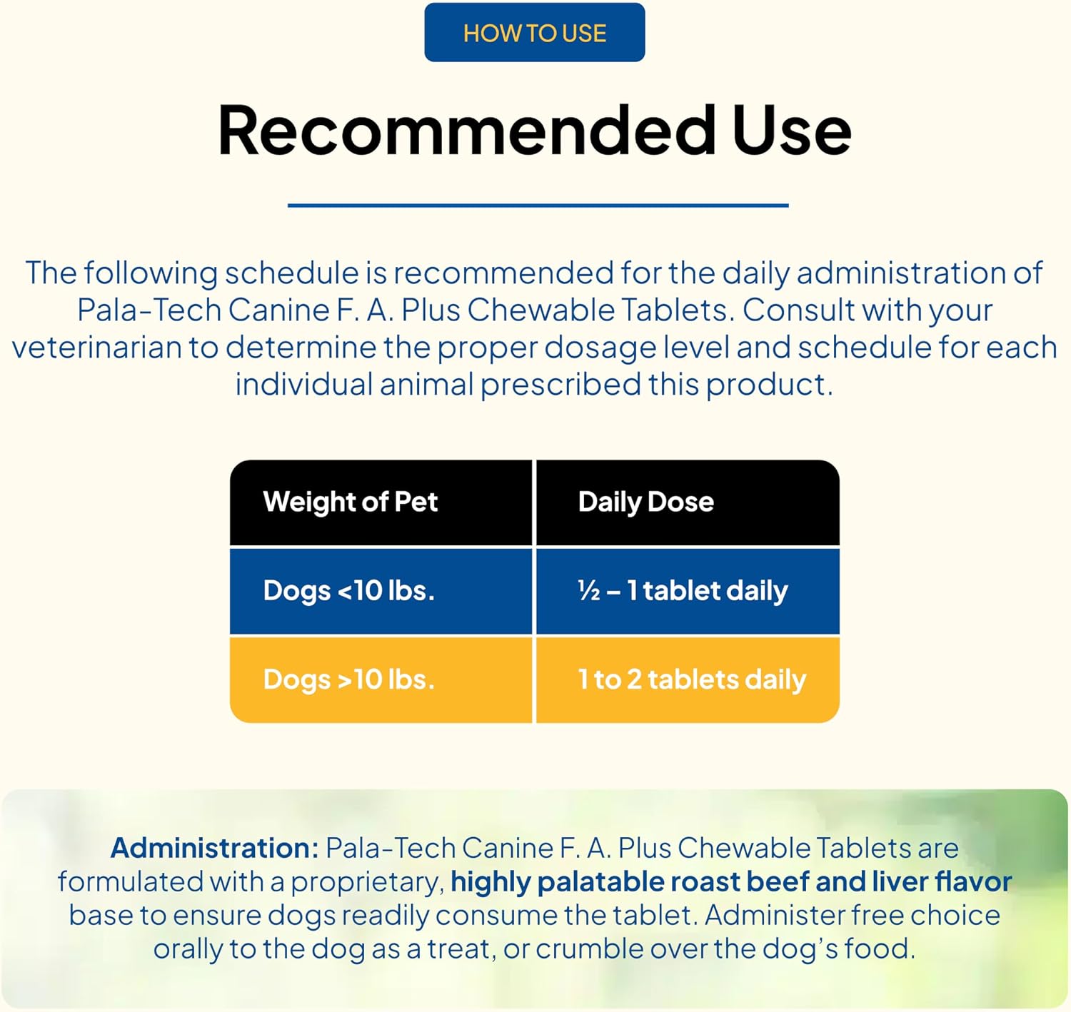 Pala-Tech FA Plus Comprimidos Masticables para Perros Pequeños - 60 uds - Sabor a Ternera e Hígado