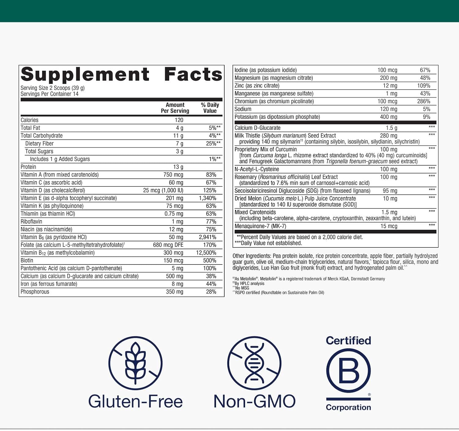 Metagenics Axis Endo - Complemento para el Equilibrio Hormonal y la Salud Ósea - Sabor Mango - 14 Dosis