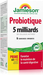 Jamieson Laboratories Probiótico 5 mil millones, 60 cápsulas