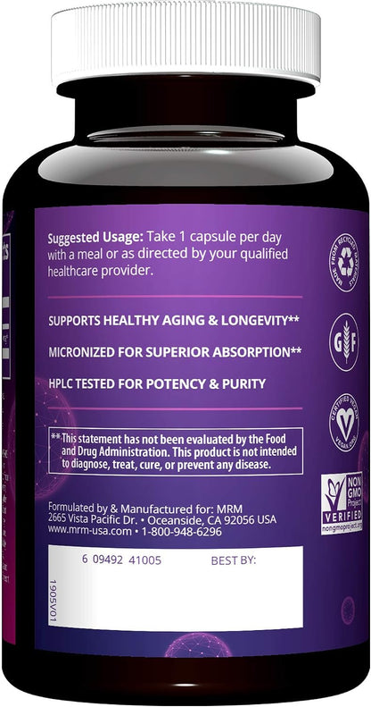 MRM Nutrition DHEA 50mg - Para Mujeres y Hombres - 90 Cápsulas | Micronizado, Vegano, Sin Gluten – Image 2