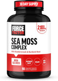 Force Factor Irish Sea Moss Capsules con Bardana y Fucus, 90 Cápsulas