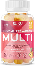SUKU Multivitamínico Completo para Mujeres - 60 Gominolas sabor Piña y Melocotón