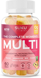 SUKU Multivitamínico Completo para Mujeres - 60 Gominolas sabor Piña y Melocotón