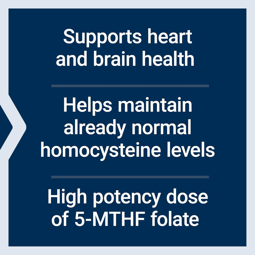 Life Extension Folato Optimizado de Alta Potencia – L-metilfolato – 8500 mcg DFE – Sin Gluten, No-GMO, Vegetariano – 30 Comprimidos
