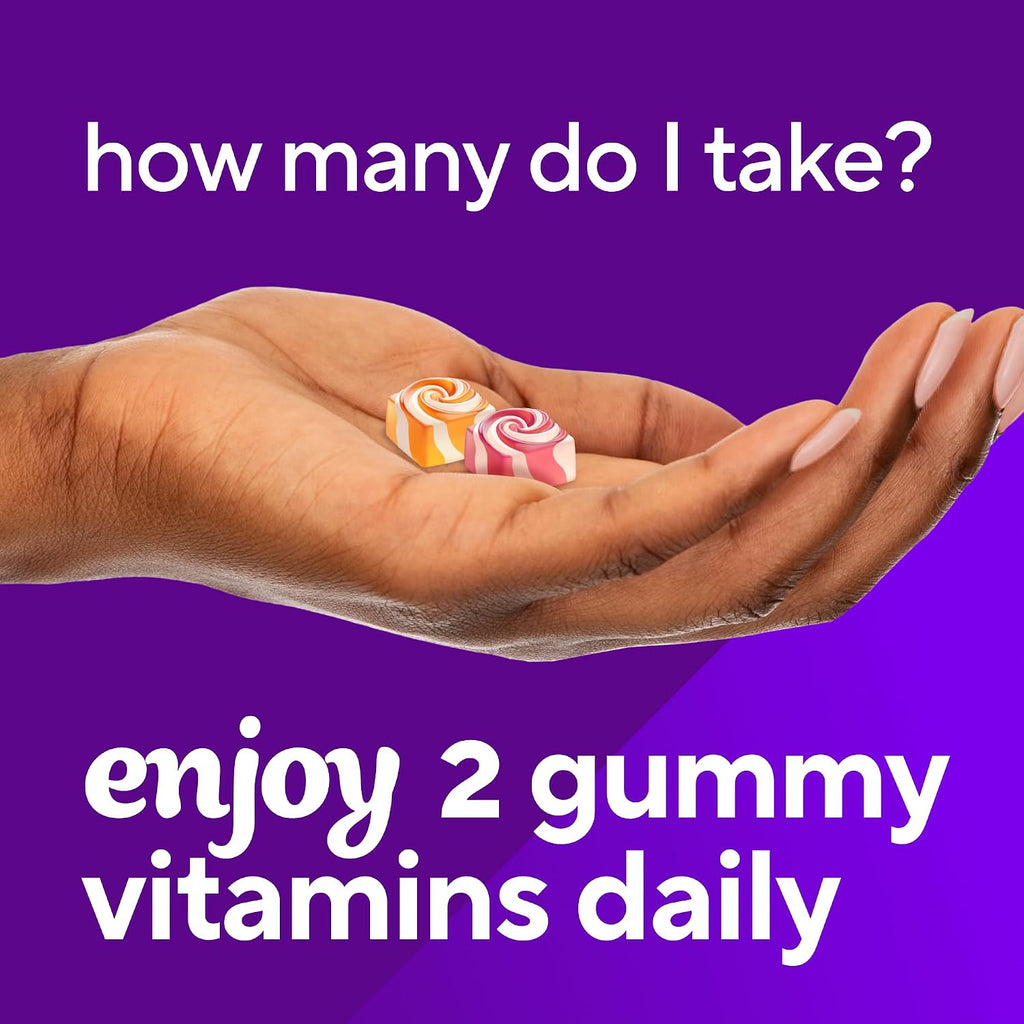 Vitafusion Calcium Gummies con vitamina D, sabor a frutas y crema, 100 gomitas (50 días)